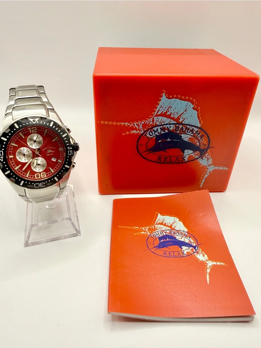 Tommy Bahama Relax Stainless-Steel Chronograph – Red Dial – TBRLX8002